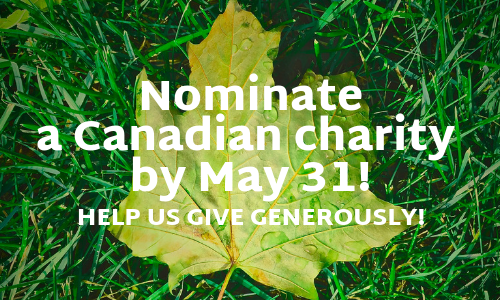 Give Generously - Nominate a Canadian Charity by May 31 - ALIGNED Insurance Brokers