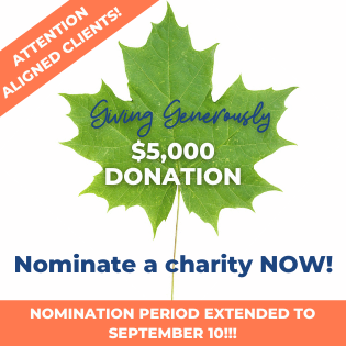 AM 54 - Giving Generously SEPT 10 nomination deadline - ALIGNED Insurance brokers