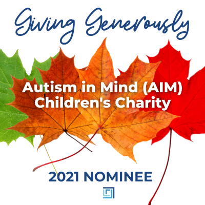 Autism in Mind Children's Charity CHARITY is nominated for 2021 Giving Generously donation - ALIGNED Insurance brokers