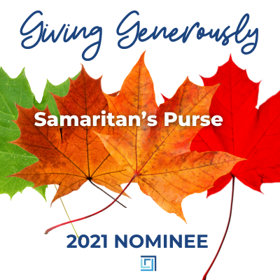 Samaritan’s Purse CHARITY is nominated for 2021 Giving Generously donation - ALIGNED Insurance brokers