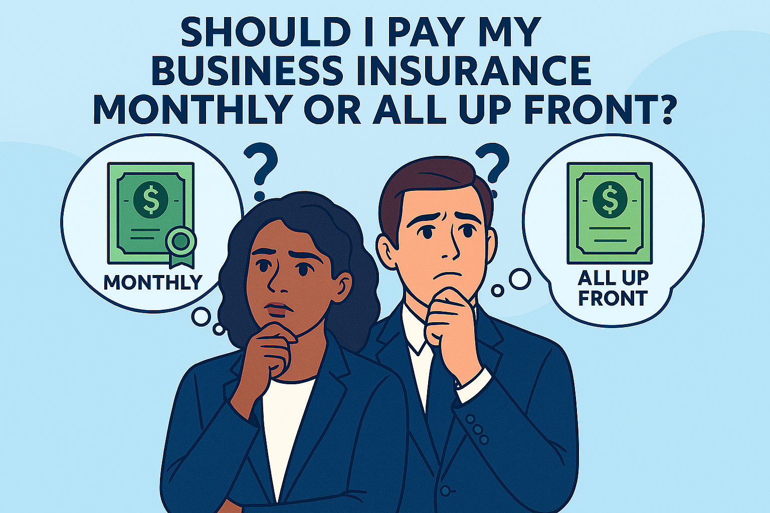 Should I Pay My Business Insurance Monthly or All Up Front?